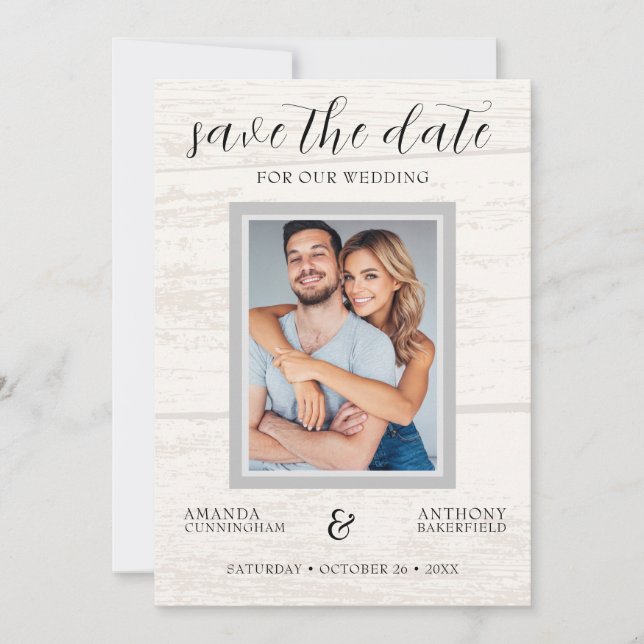 Country Western Save the Date Wedding Invitation (Front)