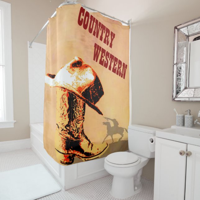 Country Western Shower Curtain (In Situ)