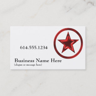 Country Western Star/Badge Red 4 Business Card