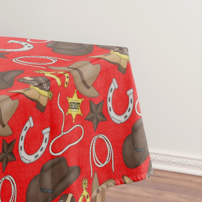 Country Western style table cloth (In Situ)