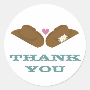 Country Western Theme Classic Round Sticker