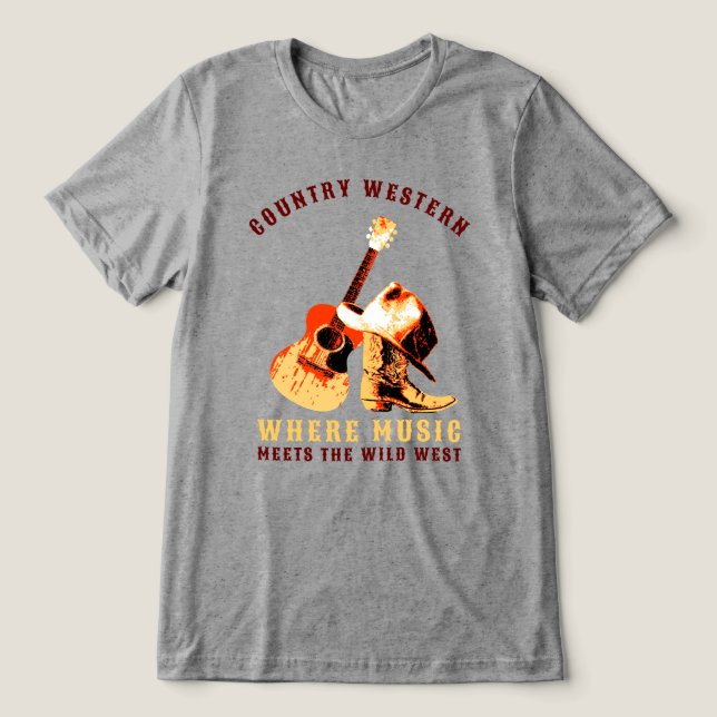 Country Western Tri-Blend Shirt (Design Front)