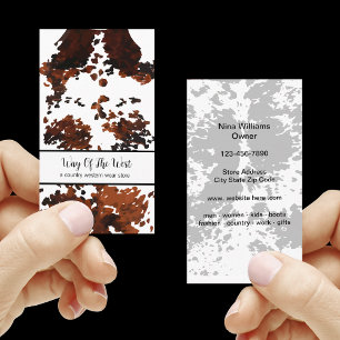 Country Western Wear Fashion Business Cards