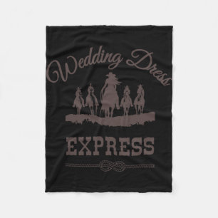 Country Western Wedding Dress Shopping Shirt Brida Fleece Blanket