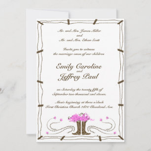 Country Western Wedding Invitation
