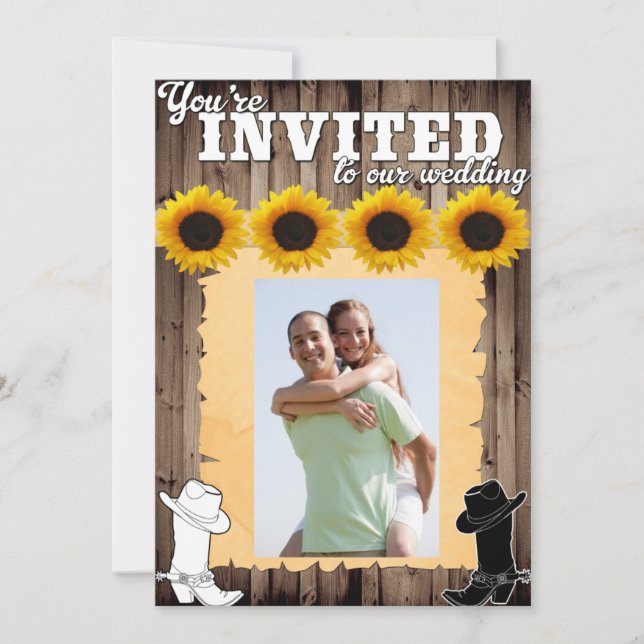 Country Western Wedding Invitation (Front)