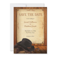 Country Western Wedding Save the Date