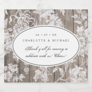 Country western wedding thank you beer bottle label