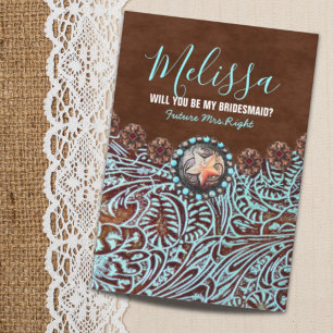 country western will you be my bridesmaid invitation