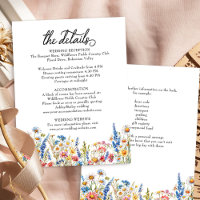 Country Wildflower Wedding Details
