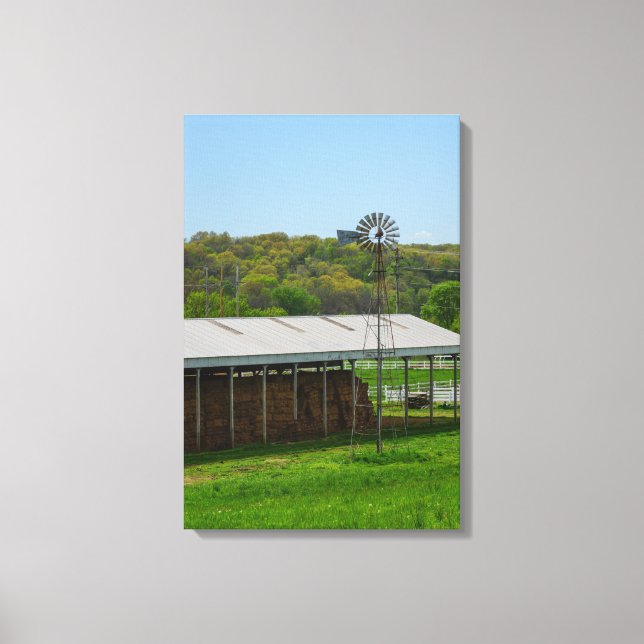 Country Windmill Canvas Print (Front)