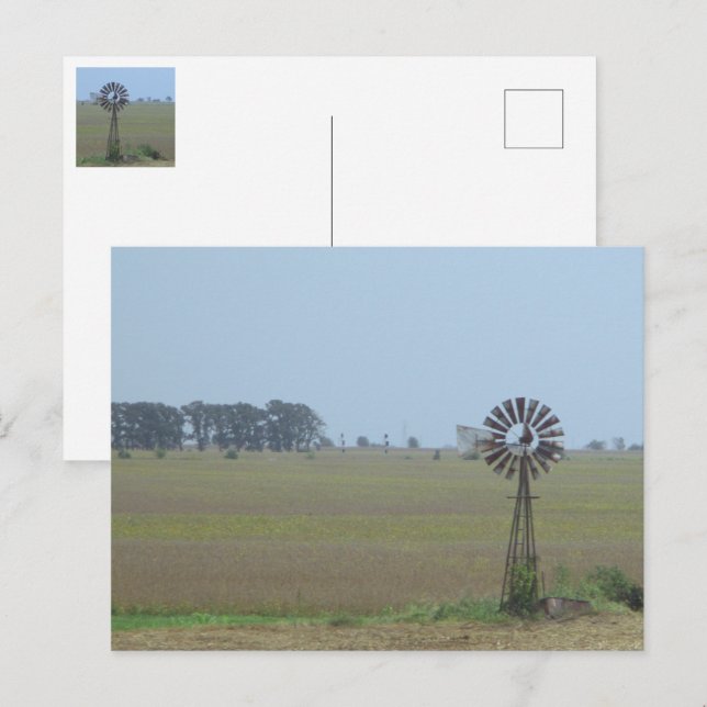 Country Windmill postcard (Front/Back)