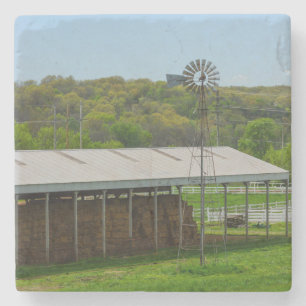 Country Windmill Stone Coaster