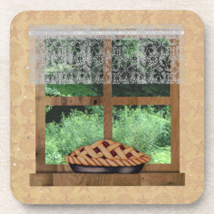 Country Window Cork Coaster