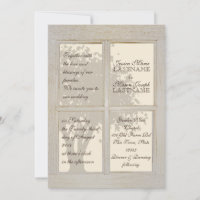 Country Window Pane Wedding