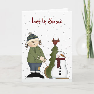 Country Winter Christmas Card