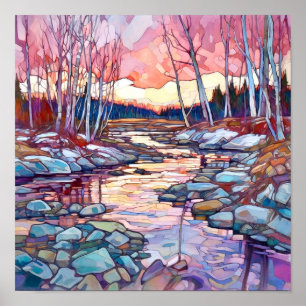 Country Winter Landscape Print