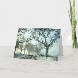 Country Winter Road Christmas Card