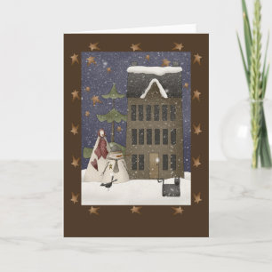 Country Winter Scene Holiday Card