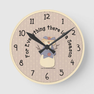 Country Winter Wall Clock