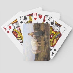 Country Woman Taking a Horse to Water Playing Cards