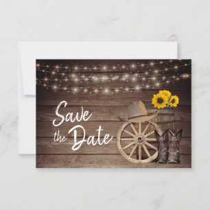 Country Wood Barrel - Save The Date