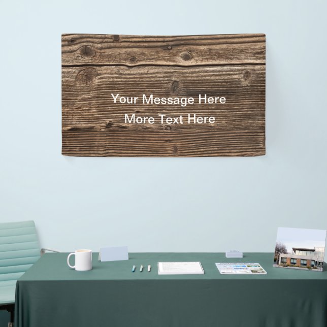 Country Wood Digital Pattern Message Banner (Tradeshow)