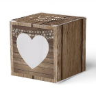 Country Wood Lights Ball Jar Favour Box