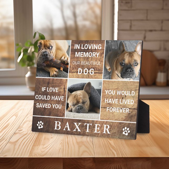 Country Wood Photo Collage Memorial Pet Keepsake Plaque (Creator Uploaded)