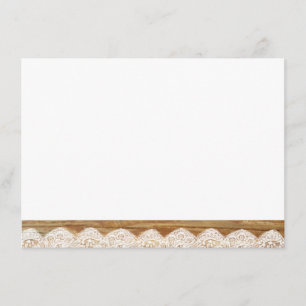 Country Wood Sunflower Lace Personalised Thank You Card