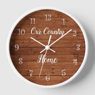 Country Wood Theme Home Decor Wall Clocks