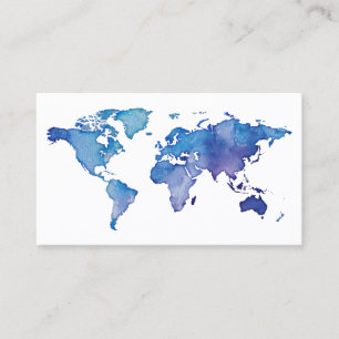 Country World Map Travelling Agent Rental Office Business Card