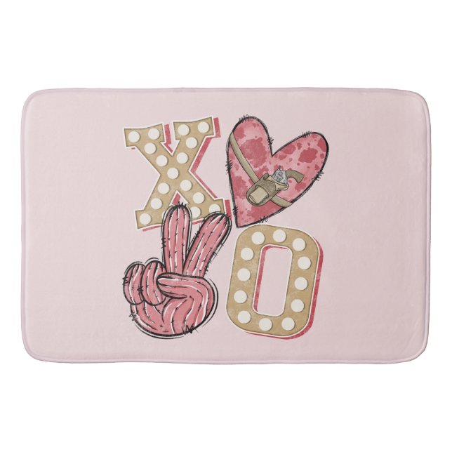 Country XOXO – Wild West Love Bath Mat (Front)