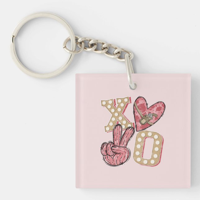 Country XOXO – Wild West Love Key Ring (Front)