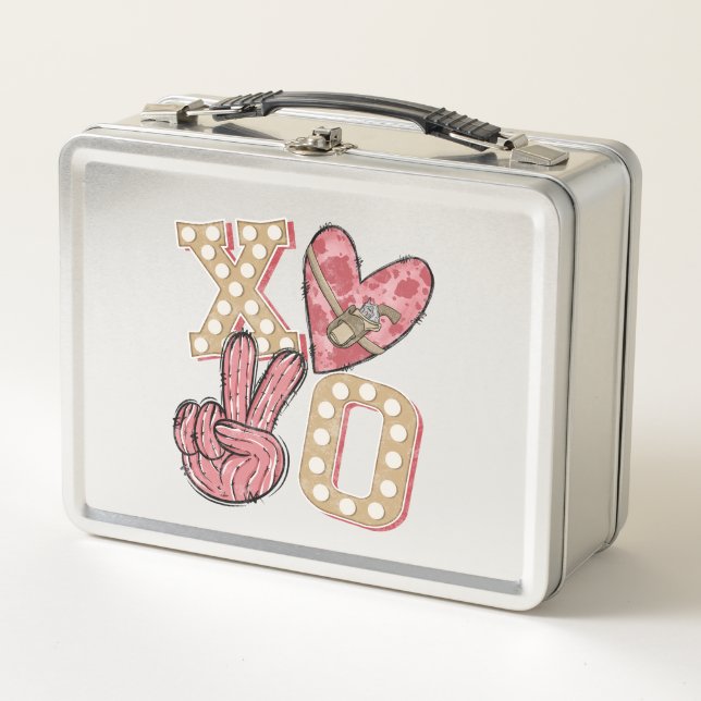 Country XOXO – Wild West Love Metal Lunch Box (Front)
