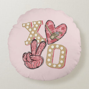 Country XOXO – Wild West Love Round Cushion