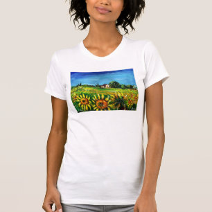 COUNTRYSIDE AND SUNFLOWERS IN TUSCANY T-Shirt