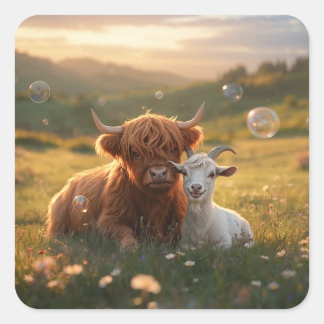 Countryside Companions Square Sticker (Front)