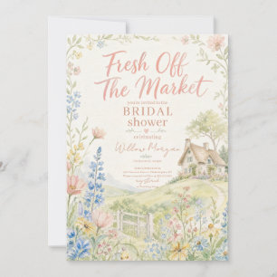 Countryside Cottage Bridal Shower Wildflower Invitation