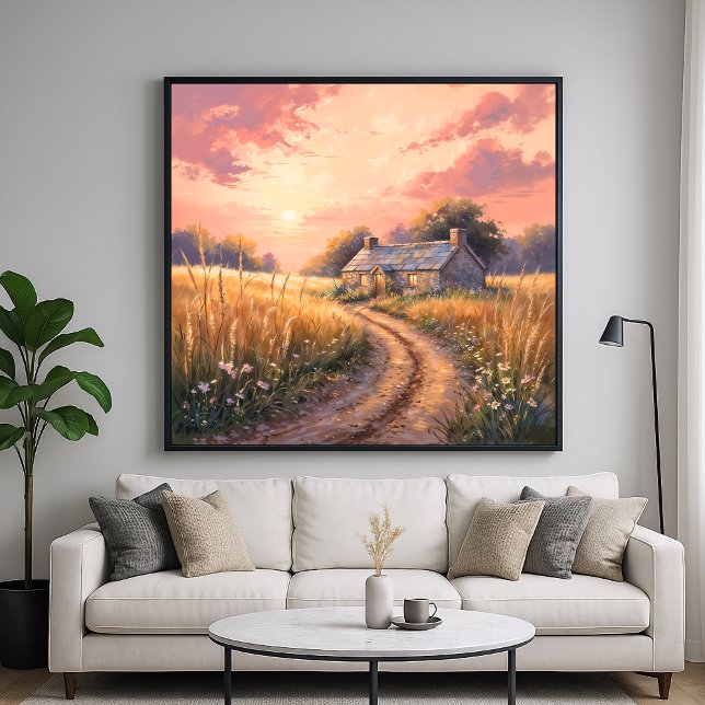 Countryside Cottage - Painterly Style Landscape  Poster (Creator Uploaded)