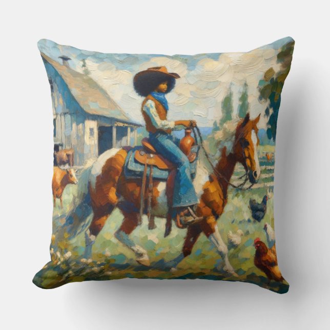 Countryside Cowgirl Chic Pillow – A Touch of Weste (Front)
