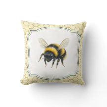 Countryside Cushion with Bumblebee