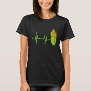 Countryside Farming Corn Heartbeat Gift Patriotic T-Shirt
