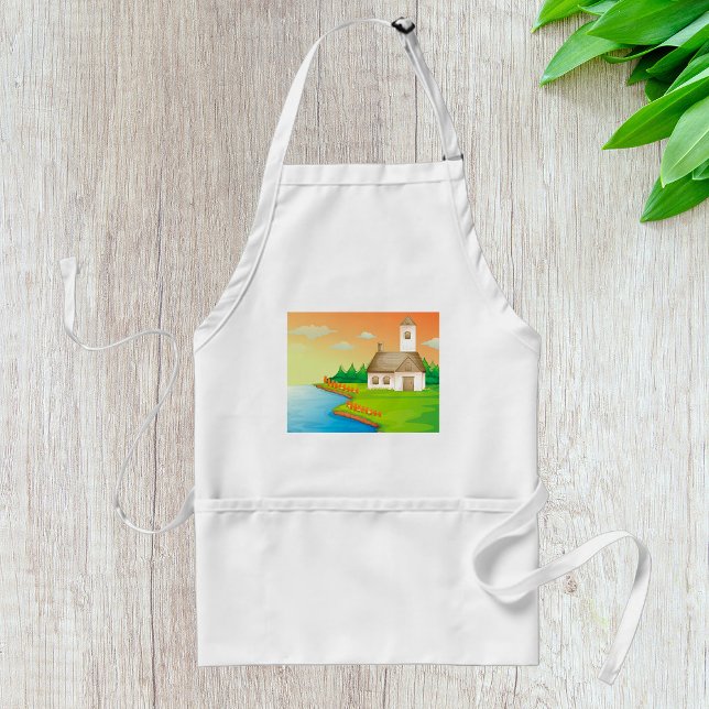 Countryside House by the Lake Standard Apron (Creator Uploaded)