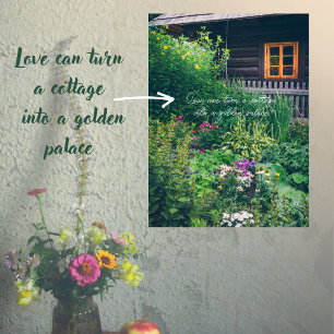 Countryside house with a colourful garden poster