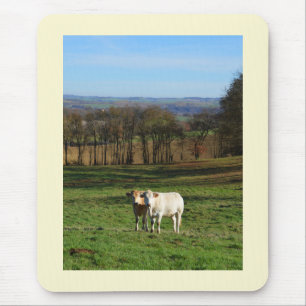Countryside in winter, France Mouse Mat