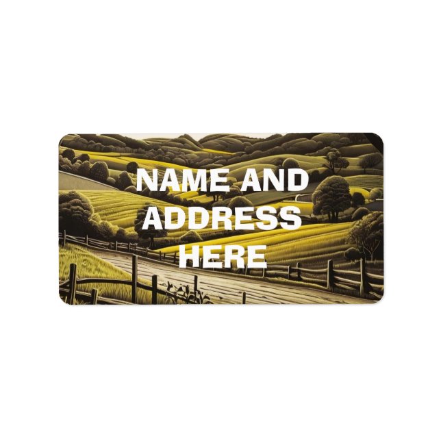 countryside landscape address labels (Front)