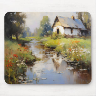 Countryside Landscape Impressionism Mouse Mat