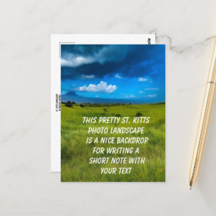 Countryside Landscape of Saint Kitts  Postcard