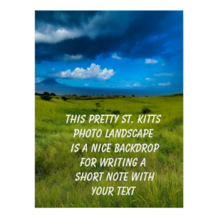Countryside Landscape of Saint Kitts  Poster
